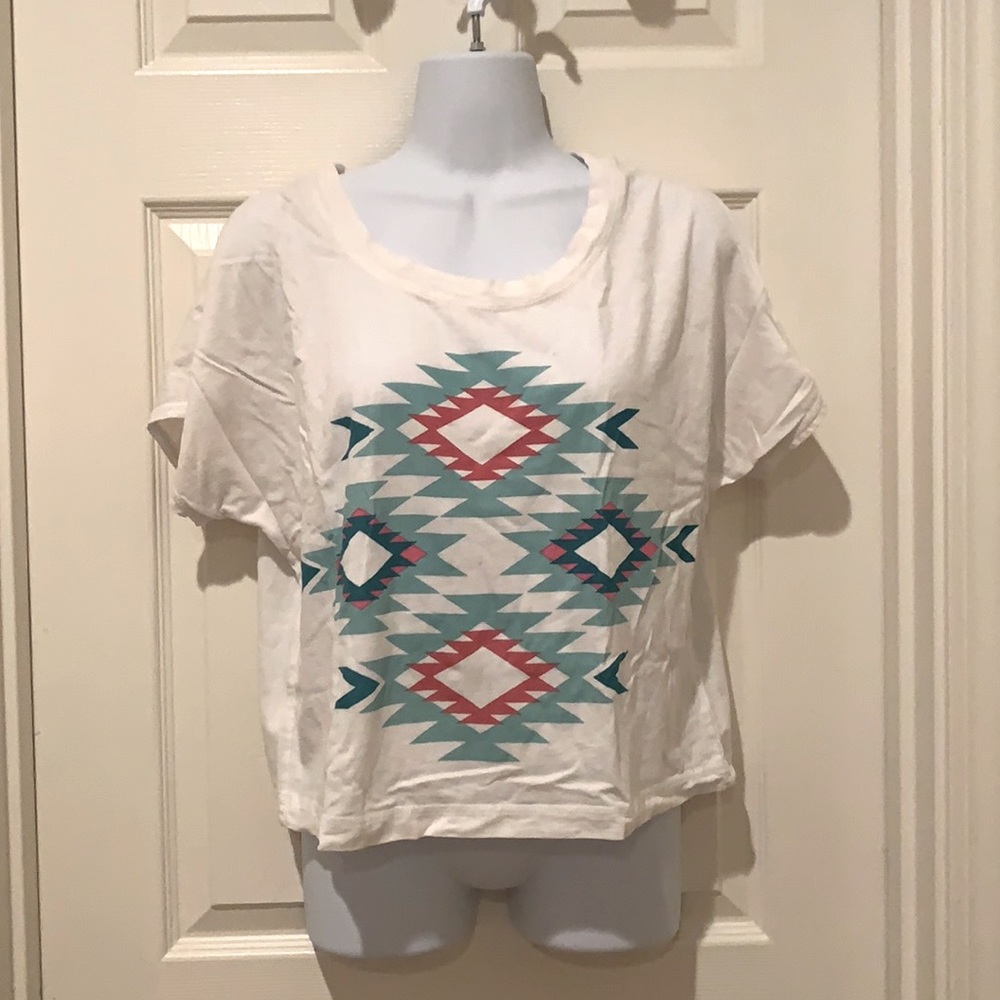 White top with an aztec design